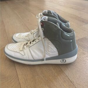 G/Fore Mens High Top Golf Shoe Shark Skin White Grey Size 9.5